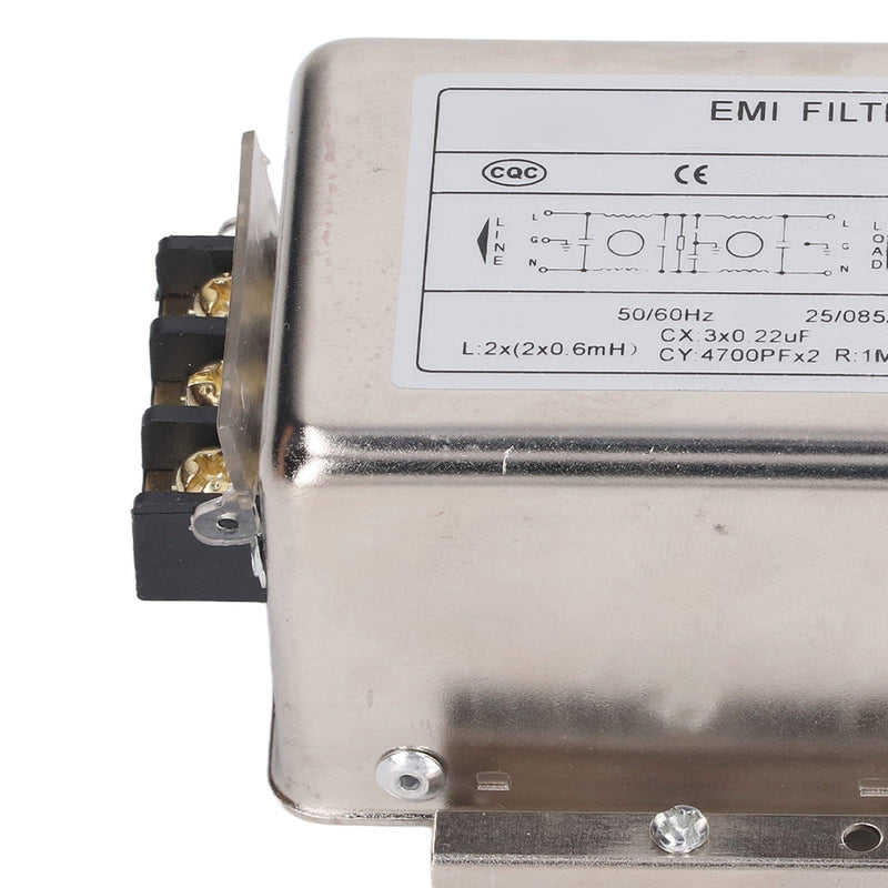  [AUSTRALIA] - EMI Filter Anti-Interference Noise Signal Filtration 35mm Rail Installation 30A Single Phase Line Filter 125V 250V