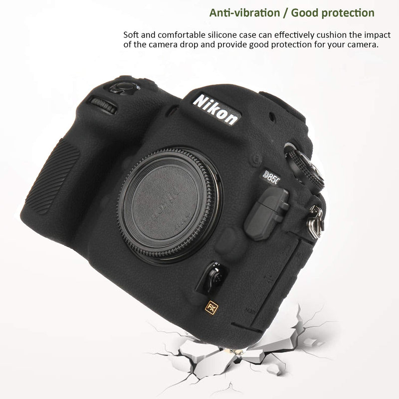  [AUSTRALIA] - Easy Hood Camera Case for Nikon D850 Soft Silicone Rubber Camera Protective Body Case Skin for Nikon D850 Camera Bag Protector Cover (Black) Black