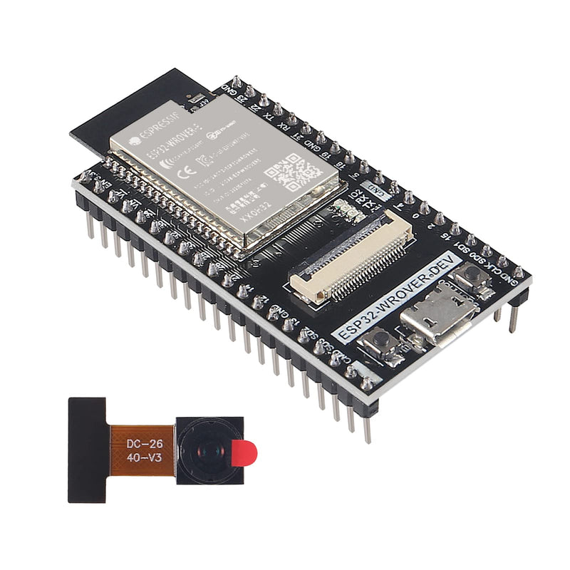  [AUSTRALIA] - AITRIP AITRIP 1 PCS ESP32 ESP32-WROVER Board with Camera WiFi & Bluetooth Development Board Compatible with Arduino IDE (programing Languages Including C and MicroPython.)