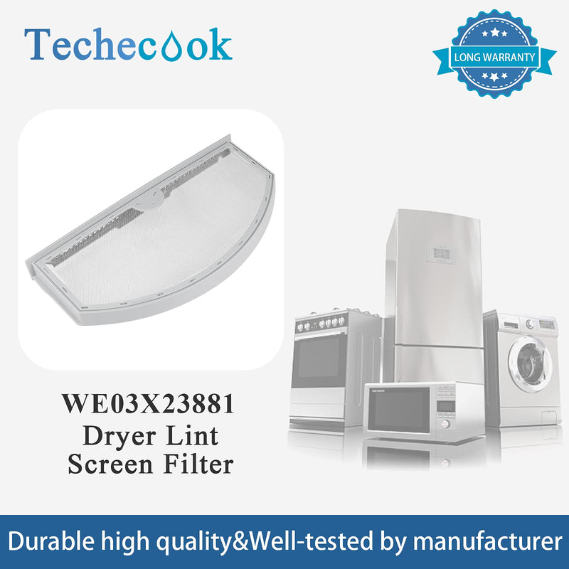  [AUSTRALIA] - WE03X23881 Dryer Lint Filter Assembly by Techecook - Replacement for GE Hotpoint Dryer 4476390, AP6031713, PS11763056, EAP11763056