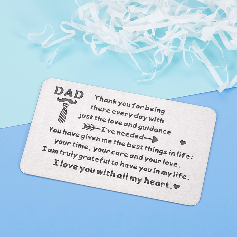  [AUSTRALIA] - Dad Fathers Day Birthday Wallet Card Insert Gifts From Son Daughter Best Wedding Anniversary Christmas Gift To Daddy Papa From Kids Dads Day Memorial Sympathy Gift Ideas for Men