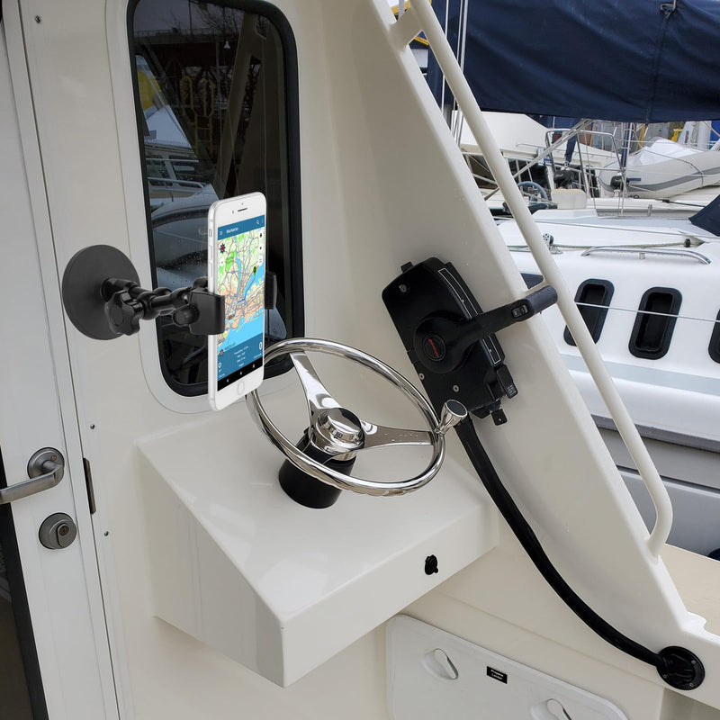  [AUSTRALIA] - Mippko Magnetic Phone Holder,Heavy Duty Phone Mount for Truck/Tractor/Forklift/Boat/Motor Vehicles,Fit 3.5~7.5" iPhone/Samsung Galaxy/Nexus/Smartphone,360°Adjustable Arm 3.46" Magnetic Base