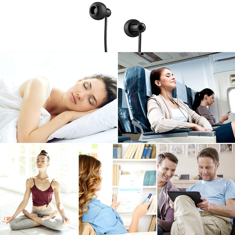 AGPTEK Sleep Earbuds, in-Ear Earphones for Sleeping with 3 Sizes Ultra-Light Soft Silicone, Noise Isolating Headphone Perfect for Sleeping, Insomnia, Side Sleeper, Air Travel, Meditation & Relaxation - LeoForward Australia