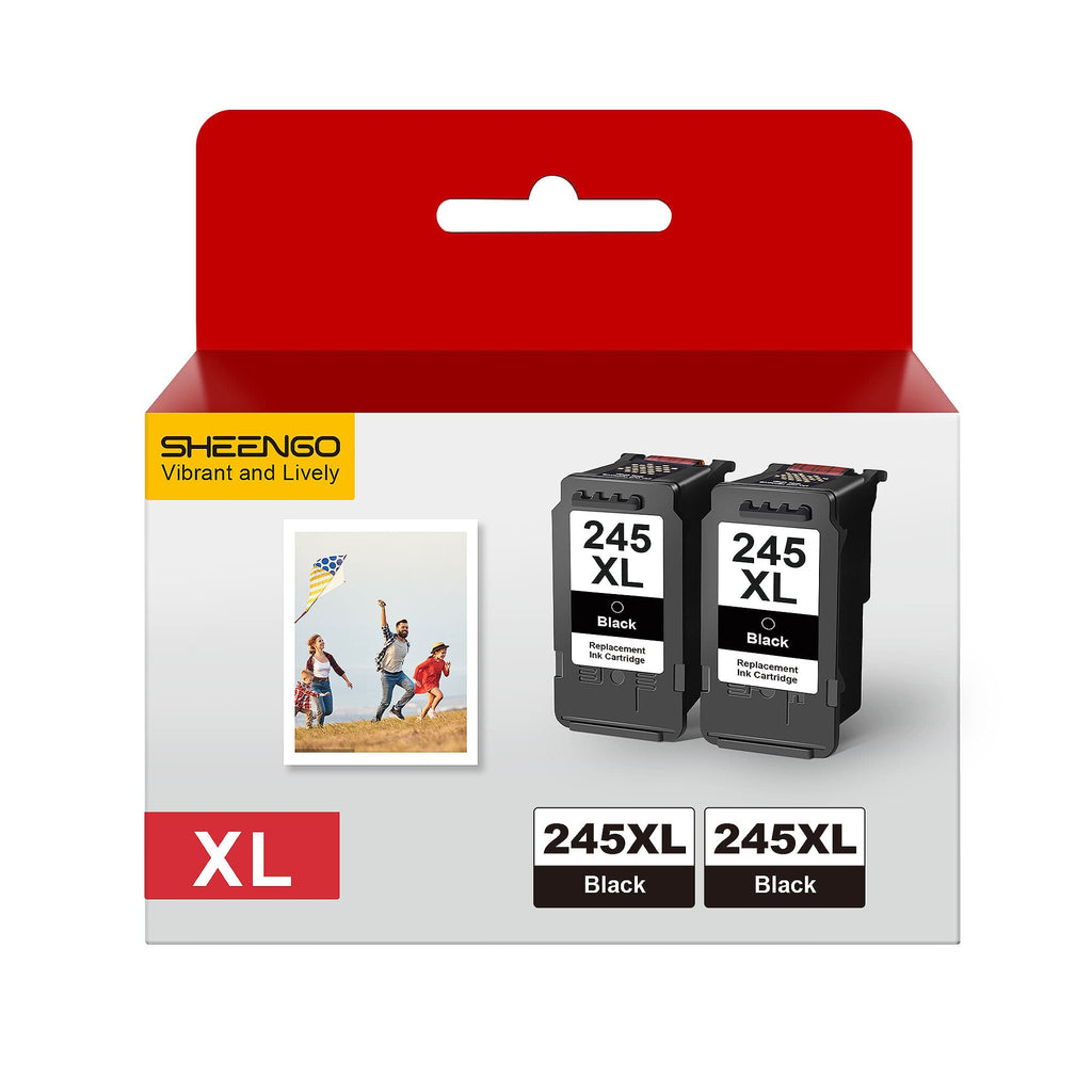  [AUSTRALIA] - 245XL Black Ink Cartridge High Capacity Ink Multi Pack for Canon 245XL Black Ink 245 PG-245 Compatible with Canon Pixma MX490 MX492 MG2522 TS3100 TS3122 TS3300 TS3322 TR4500 TR4520 TR4522 Printer 245XL black ink cartridge (2 Pack)