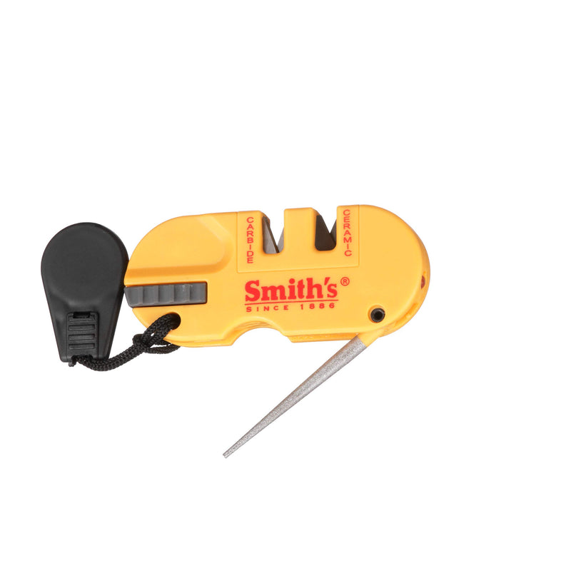 Smith's - S-50364 50364 Pocket Pal X2 Sharpener & Outdoors Tool Yellow - LeoForward Australia