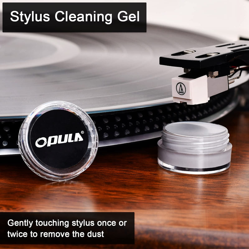  [AUSTRALIA] - Vinyl Record Cleaner Kit 5-in-1,Anti Static Carbon Fiber Vinyl Record Cleaning Brush,Turntable Stylus Cleaning Gel,Air Blower Cleaner,Cleaning Cloth,Cleaning Solution Liquid,Vinyl Record Cleaning Kit