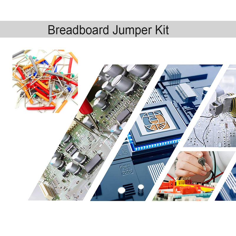  [AUSTRALIA] - DaFuRui Breadboard Jumper Kit with 400-Point Breadboard + 65pcs Multiple Sizes M/M Jumper Wire + 140 Pieces Preformed Jumper Wire Kit