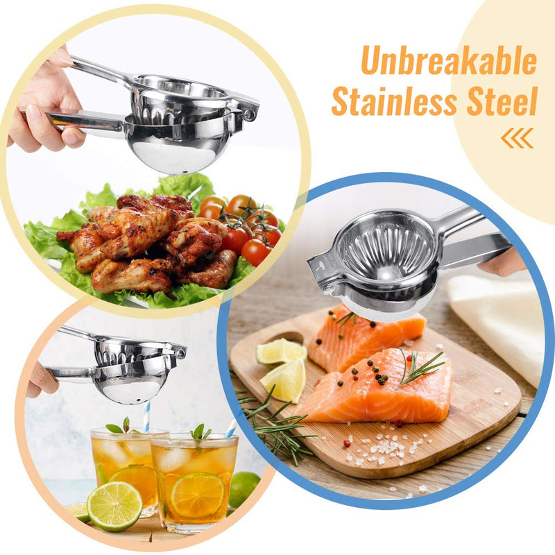  [AUSTRALIA] - Lemon Squeezer Super High Quality Stainless Steel 304 Hand Press Juicer Manual Citrus for Juicing Lemon ＆ Limes, Vegetables 2.8Inch Large