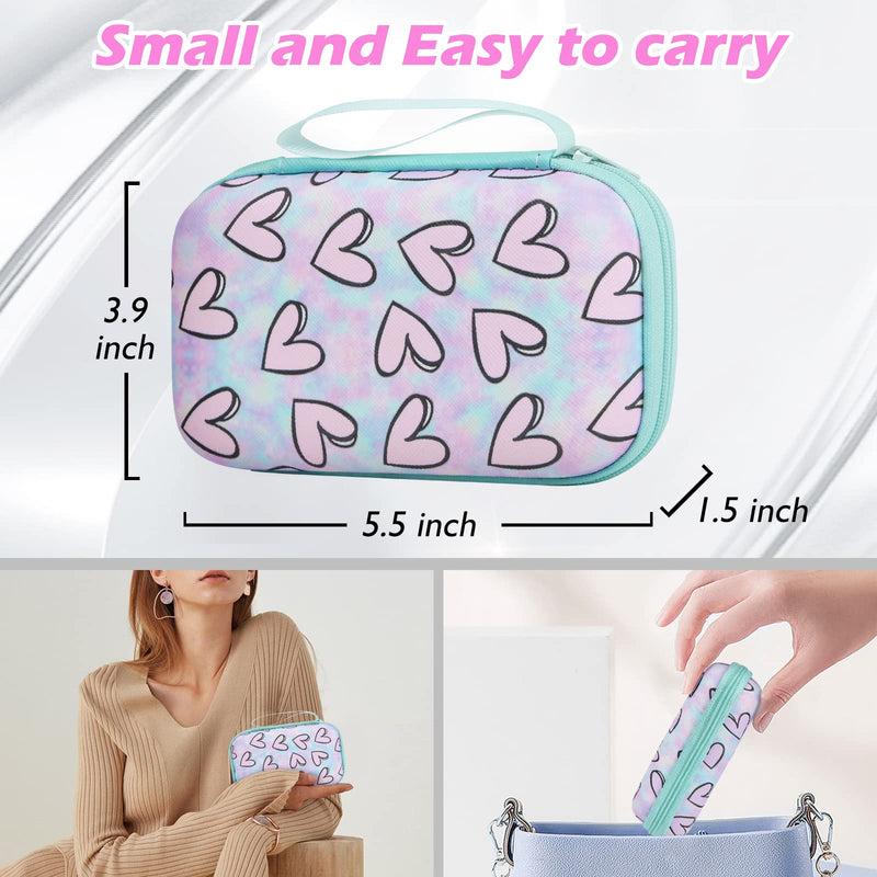  [AUSTRALIA] - Phone Charger Storage Case Set with Purple 3D Love Heart Carrying Cover Bag Kawaii Cute DIY Cable Protector Charger Accessories USB line Travel Cable Organizer,Compatible for iPhone Purple Heart