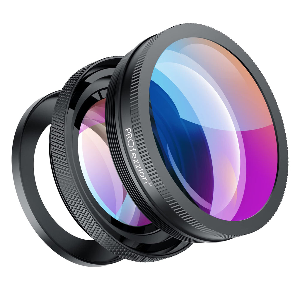  [AUSTRALIA] - Camera Wide Angle Lens ZV-1F: PROfezzion Wide Angle Lens HD18mm with 10x Macro Lens for Sony ZV-1F ZV-1 ZV1 RX100 VII VI V ZV-E10 A6000 A6300 Canon G7X Mark III II, Camera Accessories for Vlog