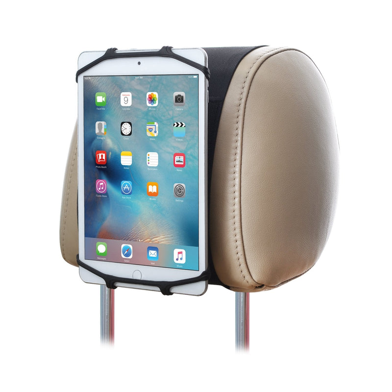  [AUSTRALIA] - Car Headrest Mount Holder TFY Angle Adjustable Car Headrest Mount Holder with Silicon Holding Net for Phones and Tablets