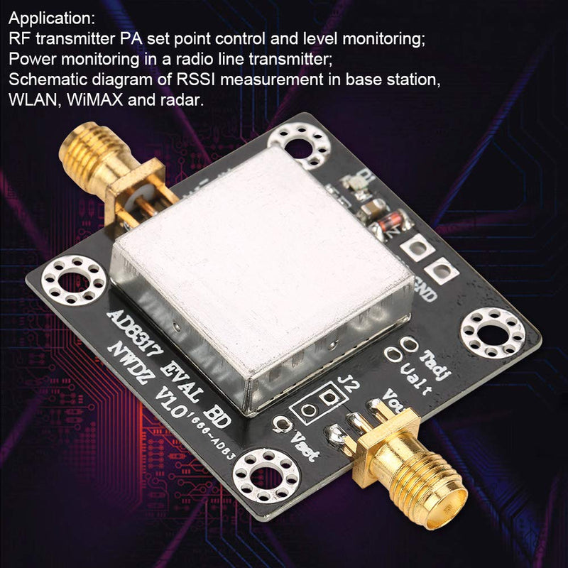  [AUSTRALIA] - AD8317 1M-10GHz 60dB RF Power Meter Logarithmic Detector Controller for Amplifier, Signal Detection, Current Measurement Ambient Field