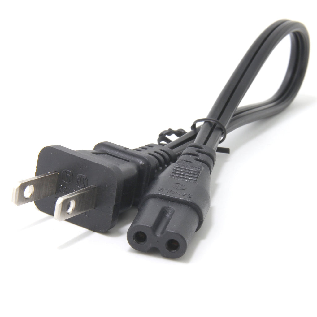  [AUSTRALIA] - Short AC Power Cable, Ancable 1ft(0.3m) 18AWG Figure 8 Universal Power Cord for Camera Battery Chargers, TV, Computer, Monitor, Projector, Printer etc 1-Pack
