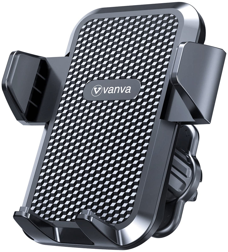  [AUSTRALIA] - vanva 【Military-Grade Universal Air Vent Car Mount, 【 Big Phones & Thick Case Friendly 】 Cell Phone Holder for Car Hands Free Clamp Cradle Vehicle Compatible with All Apple iPhone