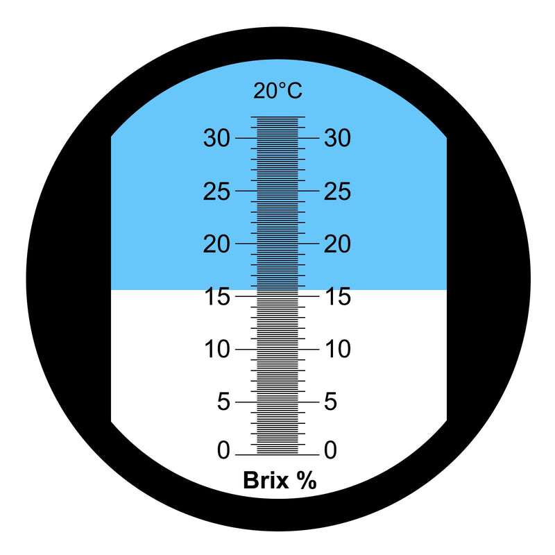 Gain Express 0-32% Brix Refractometer ATC High-Concentrated Sugar Solution Content Test Tool 0.2% Division, Homebrew Tester Meter, Brandy Beer Fruits Vegetables Juices Soft Drinks 0 - 32% Brix - LeoForward Australia