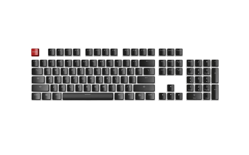  [AUSTRALIA] - Glorious Aura Pudding Keycaps - Double Shot PBT Translucent for Mechanical Keyboards, 104 Key Set, TKL, Compact Compatible, English (US) Layout (Aura (Black)) Aura (Black)