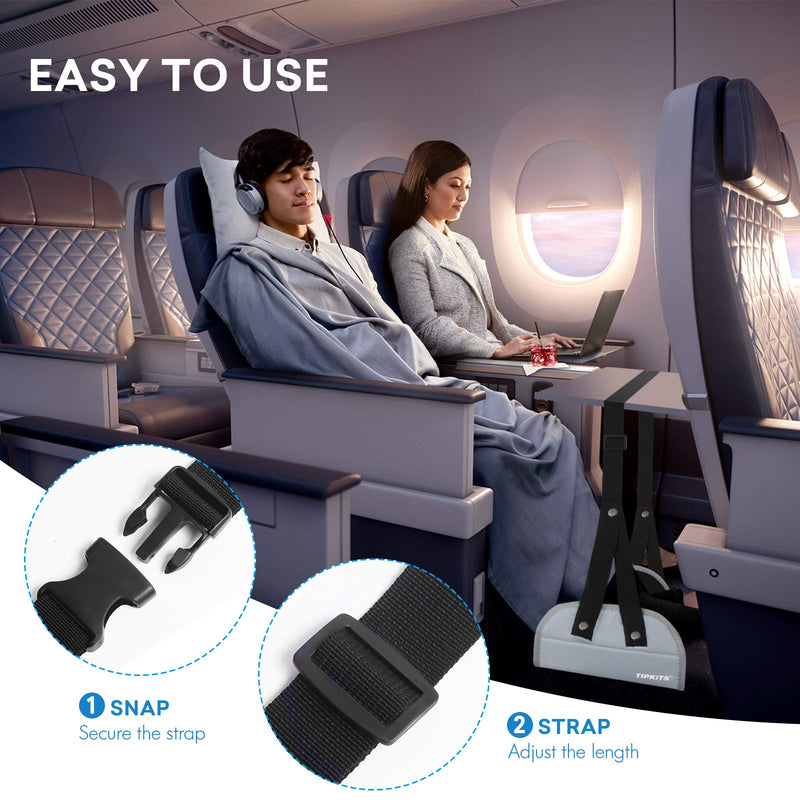 TIPKITS Airplane Footrest with Comfortable No Clashing Base, Portable Travel Foot Rest Made with Premium Memory Foam, Airplane Travel Accessories to Reduce Swelling and Soreness, Gifts for Travelers - LeoForward Australia
