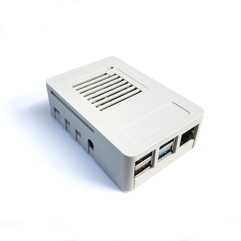  [AUSTRALIA] - MaticBox4 Case for Raspberry Pi 4 – Low Profile, Stackable, Universally Mountable DIN Rail, Automation Friendly, Fan Support (White) White