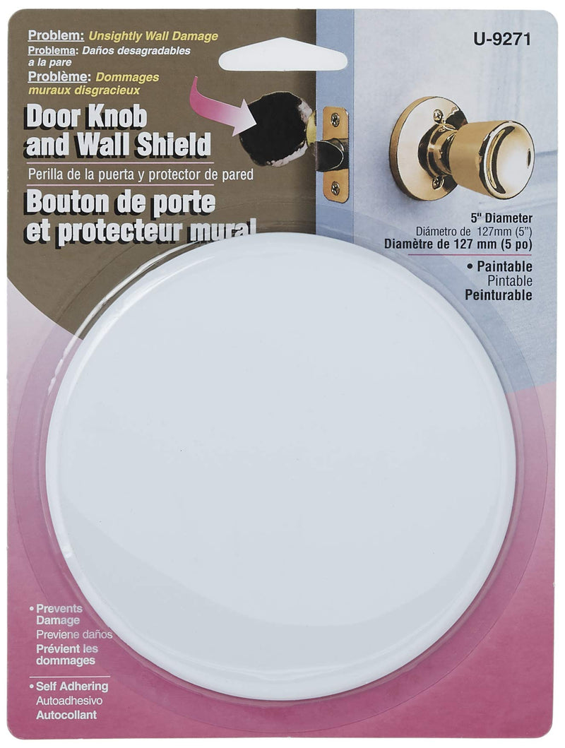  [AUSTRALIA] - PRIME-LINE U 9271 Wall Protector, 5” – White Vinyl Wall Protection Pad, Easy to Install with Self Adhesive, Smooth and Paintable Finish 5 Inch Smooth