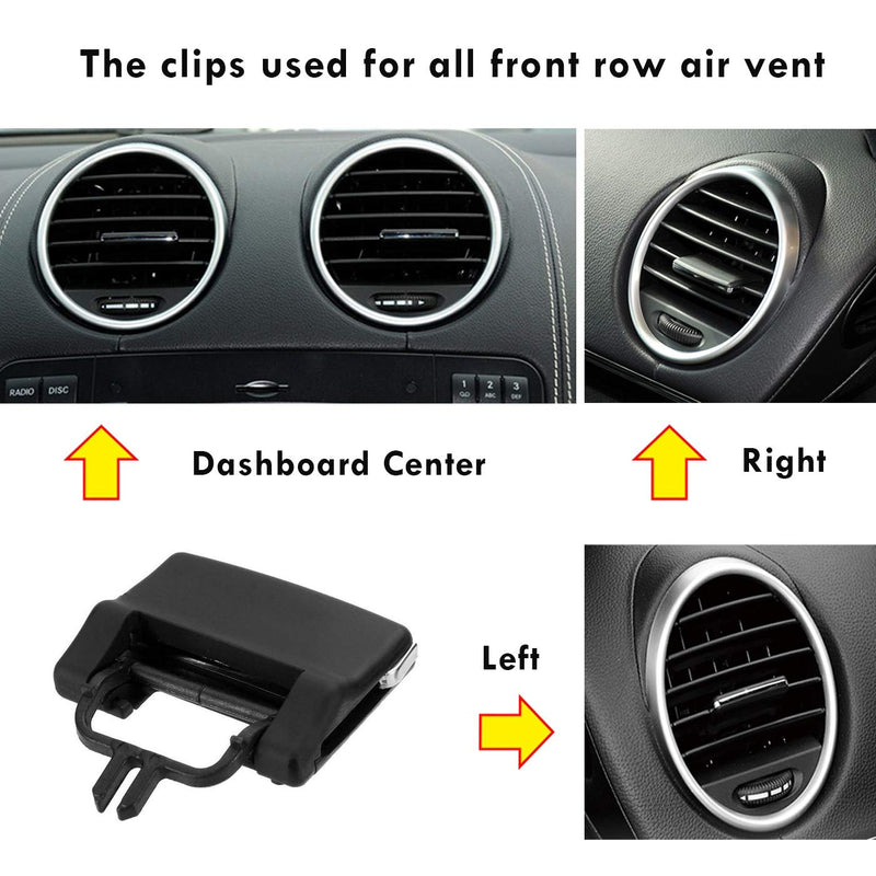 Moonlinks Compatible with Mercedes Benz Front Center/Left/Right Air Vent Clips Outlet Tabs, AC Vent Adjustment Buckle Repair for W164 ML 350 ML 430 ML 500 ML 550 2006-2011 X164 GL 350 GL 450 2007-2012 - LeoForward Australia