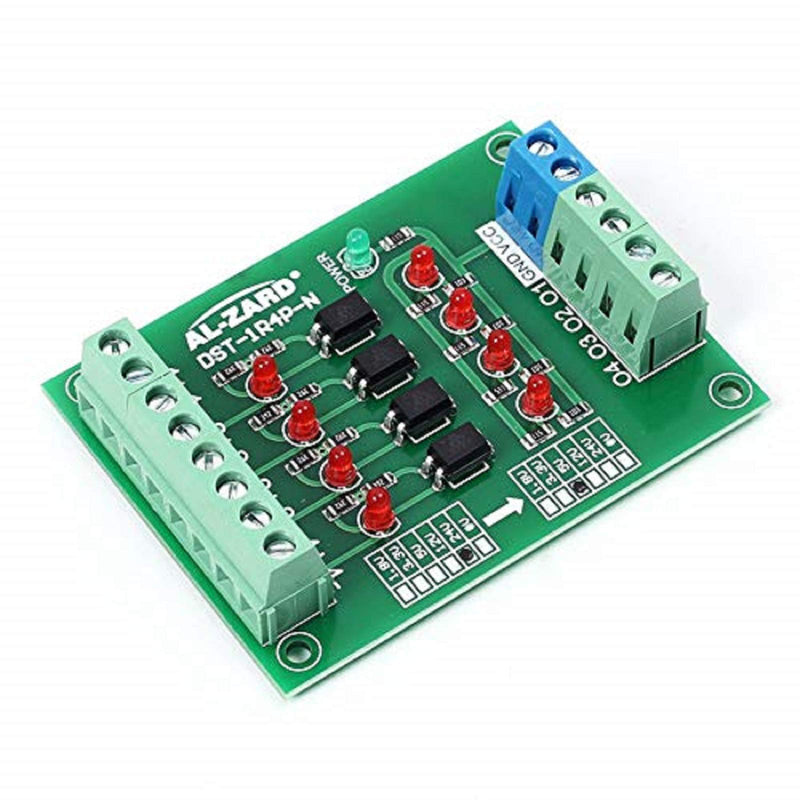  [AUSTRALIA] - Channel Optocoupler Isolation Module, 24V to 5V 4 Channel Optocoupler Isolator PLC Signal Level Voltage Converter Module