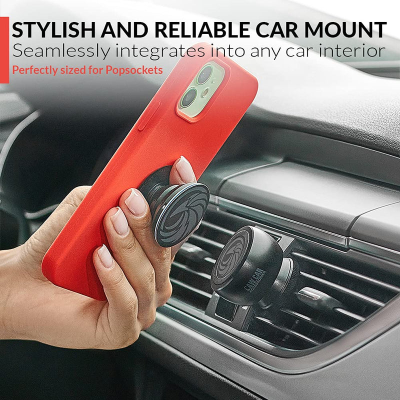  [AUSTRALIA] - New 2023 Magnetic Air Vent Phone Mount for Car - for Any Smartphone (iPhone, Android Cell Phone, GPS) | Stylish All-Metal One-Hand & One-Sec Phone Car Holder, 100 to Safeness & Comfort