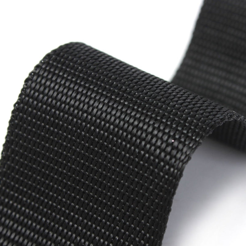  [AUSTRALIA] - Flat Nylon Webbing Strap, 1 Roll 10 Yards 1.5 Inch Wide Polypropylene Heavy Straps for Bags, Canoe Seat, Slings, Outdoor Climbing and DIY Making Luggage Strap, Pet Collar, Backpack Repairing (Black) 1.5'' wide