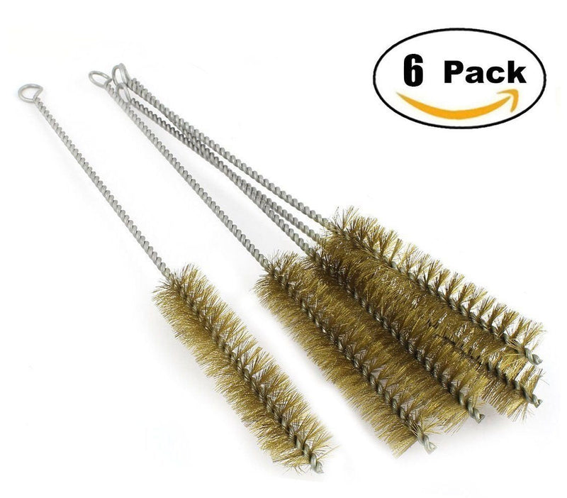  [AUSTRALIA] - Preamer 6pcs Brass Wire Tube Bottle Brush Cleaning Tool Multipurpose Pipe Brush Tool Set , 0.3"-1"