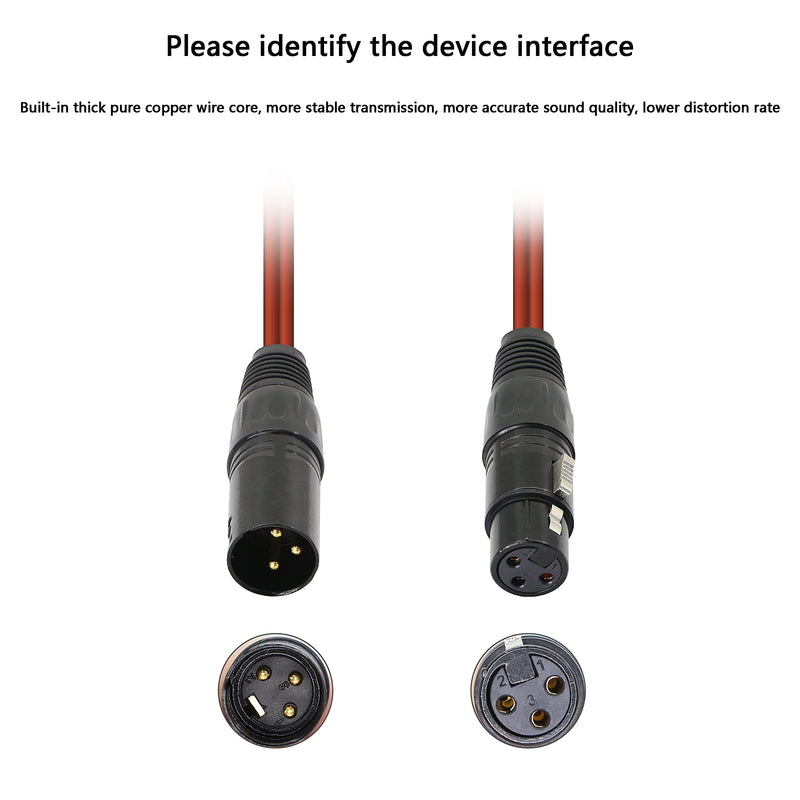  [AUSTRALIA] - XMSJSIY XLR to Y Spade Plug Speaker Cable, XLR 3 Pin Male to Dual U Plugs Audio Cable OFC HiFi Speaker Wire for DJ/PA Amplifier Subwoofer Mixer-2M/6.56 Feet (XLR Male) xlr male