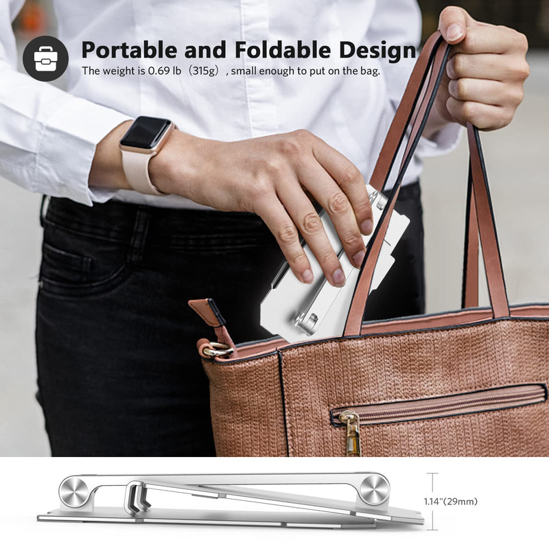  [AUSTRALIA] - Tablet Stand Adjustable, BoYata Aluminum Tablet Holder, Foldable Desktop Stand Compatible with New iPad Pro 9.7/10.2/12.9, iPad Air/Mini, Surface Pro, Kindle, Switch, Samsung Tab, E-Reader(4-13")