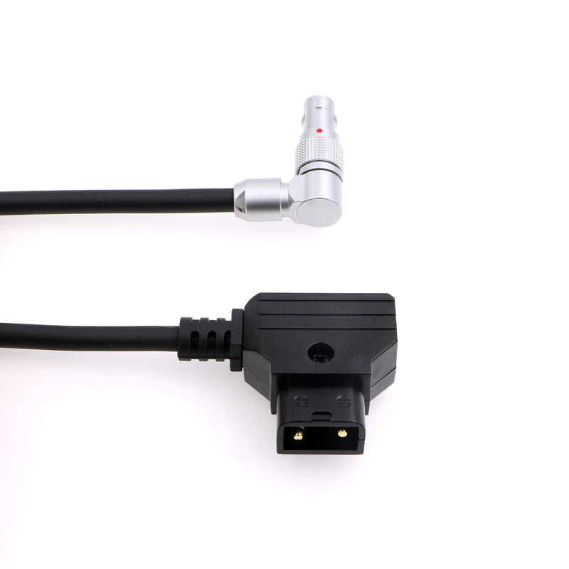  [AUSTRALIA] - AConnect Rotatable Right Angle 4 Pin Male to Reverse D-Tap Power Cable for Zacuto Kameleon EVF 18in/45cm