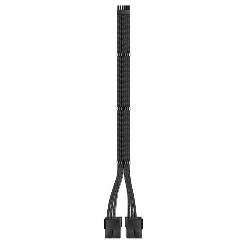  [AUSTRALIA] - EZDIY-FAB RTX 3000 Series 12 Pin to Dual 8 Pin PCIe Sleeved Extension Cable 300 MM- Connector for NVIDIA Ampere GEFORCE RTX 3060ti 3070 3080 FE Funder Edition- Black