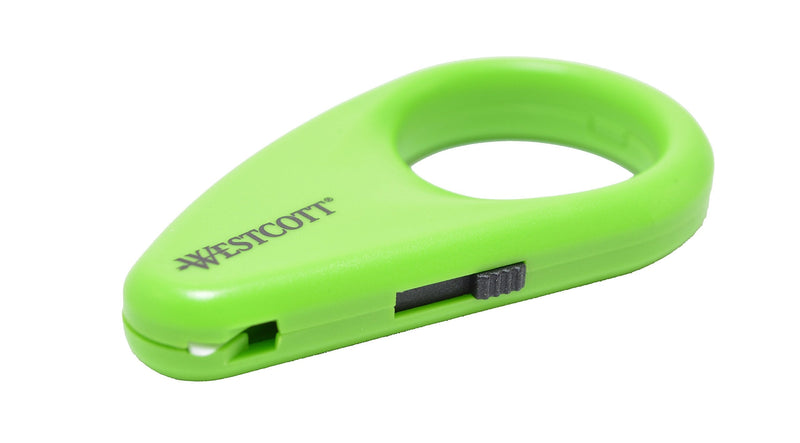  [AUSTRALIA] - Westcott Compact Fixed Box Opener (16473), uses Slice Ceramic Blades, Green, 2.25 inches