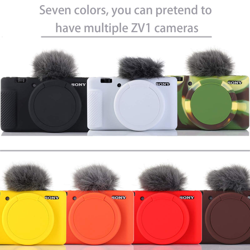  [AUSTRALIA] - Yisau Camera Case for Sony ZV-1, Sony ZV1 Camera Case Digital Camera Anti-Scratch Slim Fit Soft DSLR Camera Sleeve with ZV1 Screen Protector (Red) Red