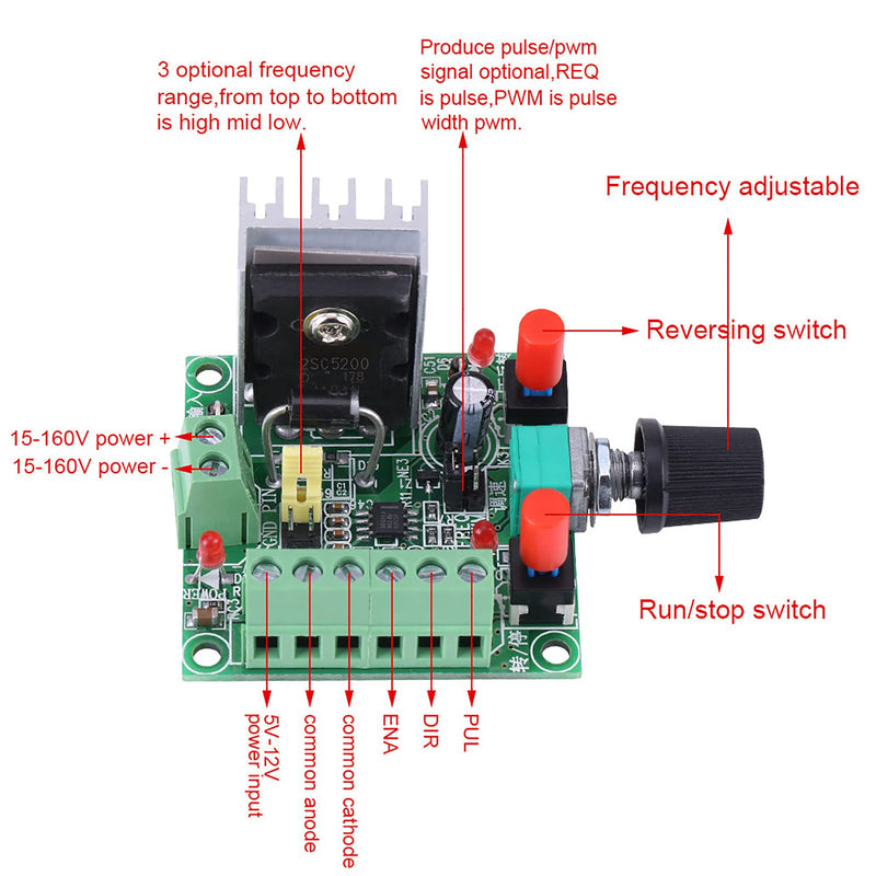  [AUSTRALIA] - Signal generator module PWM, stepper motor control PWM pulse signal generator 15-160V / 5-12V frequency pulse adjustable stepper motor