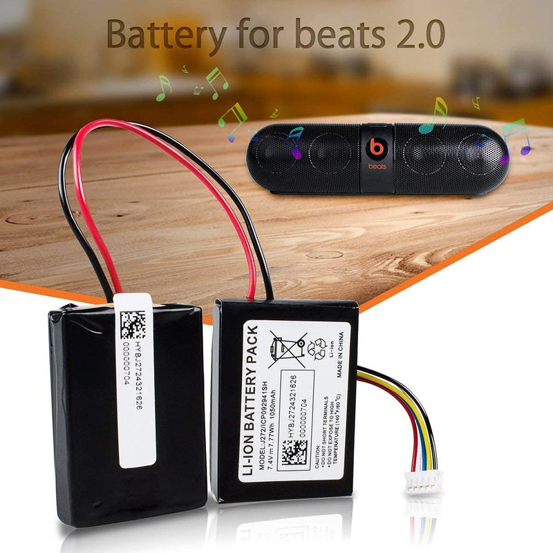 Battery for Beats Pill 2.0 Speaker Kratax 1050mAh Li-ion 7.4 V Replacement Battery for Beats Pill 2.0 J272/ICP092941SH Wireless Portable Bluetooth Speaker - LeoForward Australia