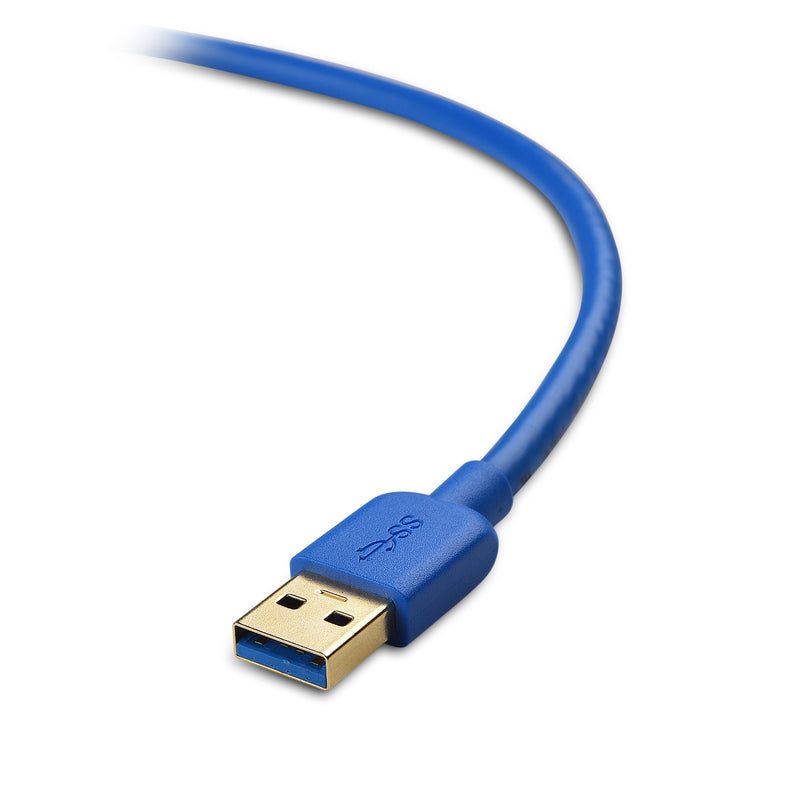  [AUSTRALIA] - Cable Matters Long Micro USB 3.0 Cable 10 ft (External Hard Drive Cable, USB to USB Micro B Cable) in Blue 10 Feet 1