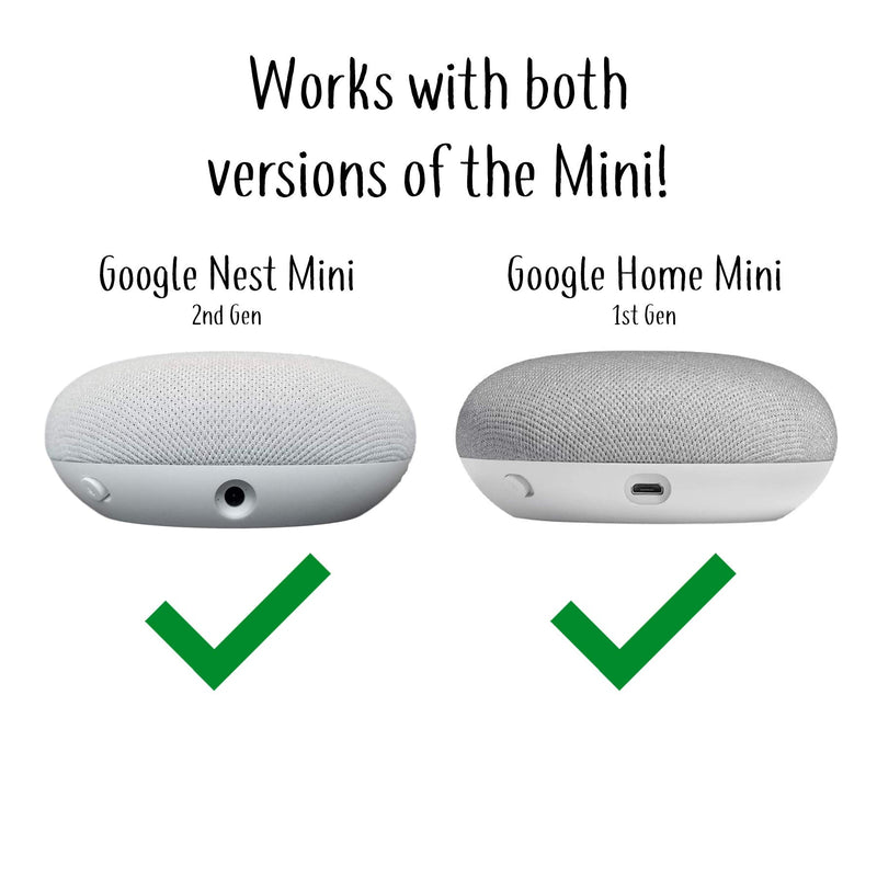  [AUSTRALIA] - Mount Genie Pedestal for Nest Mini (2nd Gen) and Google Home Mini (1st Gen) | Improves Sound and Appearance | Cleanest Mount Holder Stand for Mini (Charcoal) Charcoal