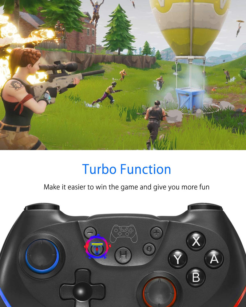  [AUSTRALIA] - Switch Controller, Wireless Pro Controller for Switch/Switch Lite/Switch OLED, Switch Remote Gamepad with Joystick, Adjustable Turbo Vibration, Ergonomic Non-Slip