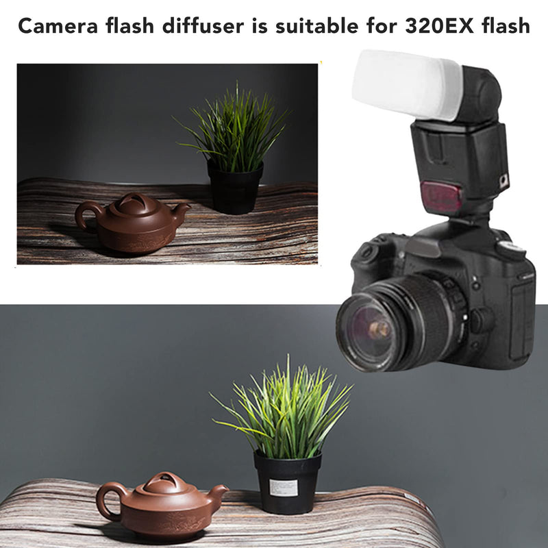  [AUSTRALIA] - Flash Diffuser, Camera Flash Bounce Light Diffuser, Set Top Flash Diffuser for 320EX Flash,Speedlight Photography Accessories