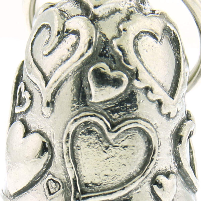 Hot Leathers BEA1043 Silver Hearts Guardian Bell 1x1.5 - LeoForward Australia