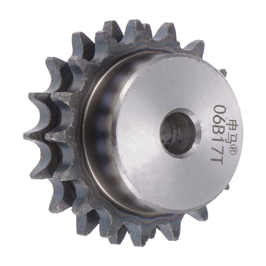  [AUSTRALIA] - uxcell 17 Teeth Sprocket Type B Double Strand 3/8" Pitch, 10mm Bore A3 Carbon Steel for ISO 06B 55mm