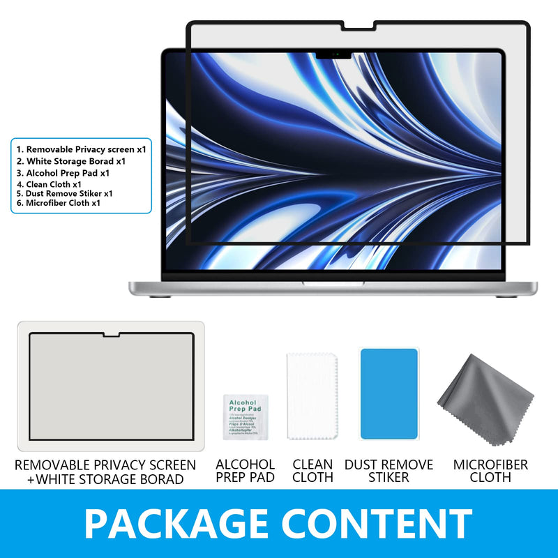  [AUSTRALIA] - MacBook Air 13.6 inch Screen Protector Privacy M2 2022, FILMEXT Removable MacBook Air 13.6 Privacy Screen Shield for MacBook Air 13.6" M2 2022,Anti-Spy/Bubble Free/Easy On/Off for Macbook air 13.6 "2022 (A2681)