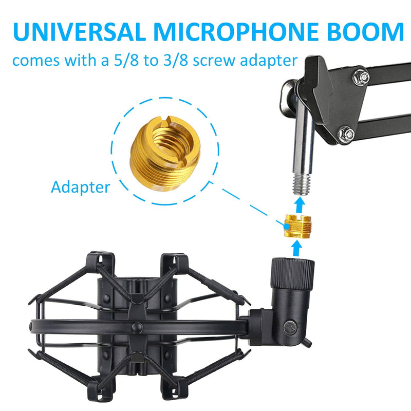  [AUSTRALIA] - SUNMON ATR2100x-USB Mic Shock Mount Holder with Foam Windscreen for Absorbe Vibration and Noise, Pop Filter Suitable for ATR2100x-USB, ATR2100-USB Dynamic Microphone Shock Mount with Foam Windscreen