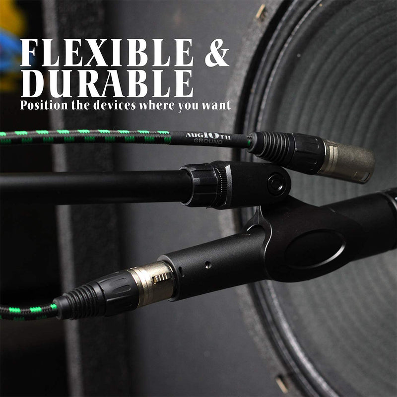  [AUSTRALIA] - AUGIOTH XLR Cable 3 ft, Microphone Cable, XLR Male to Female Balanced Microphone Cord 3 pin, Mic Cord, XLR Male to Female Green 3ft