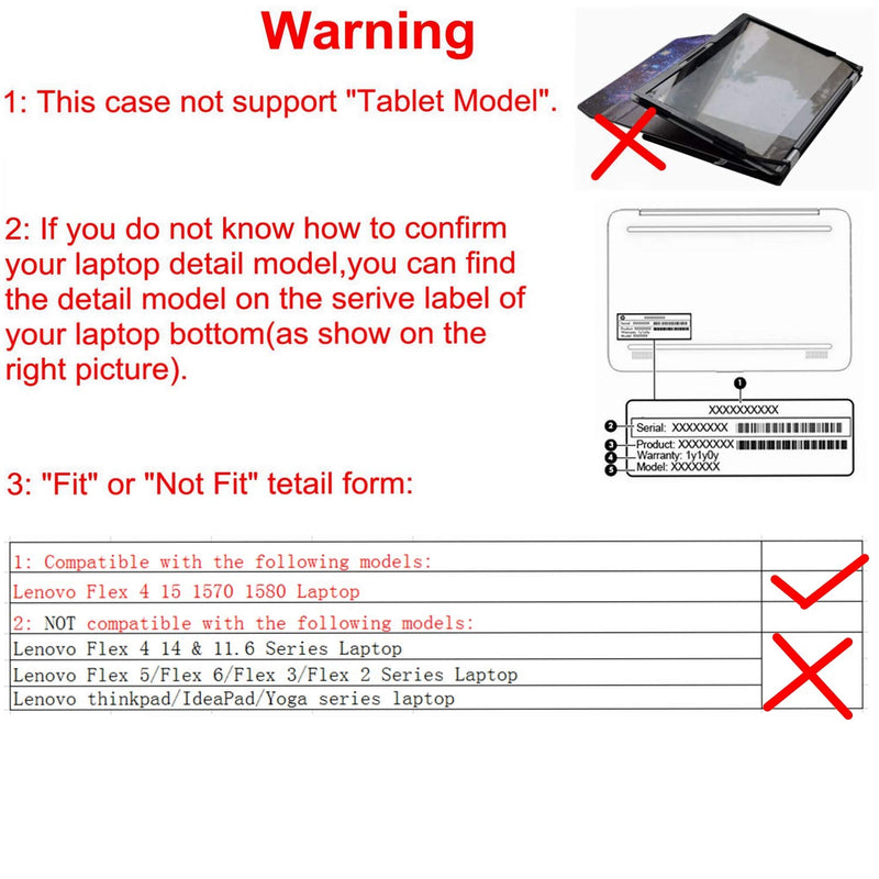 Alapmk Protective Case Cover for 15.6" Lenovo Flex 4 15 1570 1580 Laptop(Warning:Not fit Not fit Flex 4 14 & 11.6/Flex 5/Flex 6/Flex 3/Flex 2 Series),Starry Night Starry Night - LeoForward Australia