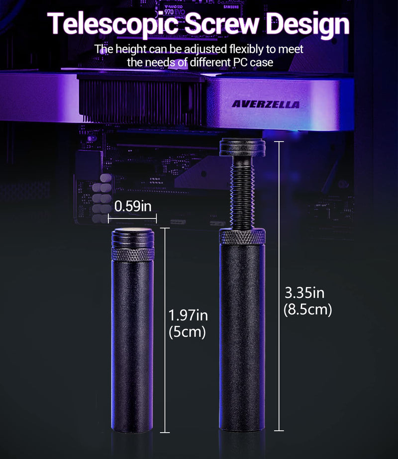  [AUSTRALIA] - Uyubao GPU Support Bracket, Gpu Anti Sag Bracket, Graphics Card GPU Brace Support, Video Card Sag Holder Bracket, GPU Stand, M(50mm-85mm) M(5-8.5cm)