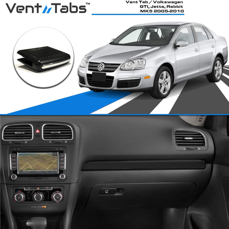 Vent Tabs for Volkswagen Jetta (2005-2010) A5, Typ1K5 Air Conditioning Vent Replacement Tab30-SECOND Installation Easy Clip on | No Screws or Tools Required | American Design - Vent Outlet Tab Clip - LeoForward Australia