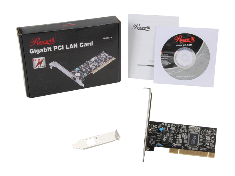  [AUSTRALIA] - Rosewill 10/100/1000 Mbps Ethernet Card, Network Adapter Card, Network Interface Card (NIC), Gigabit RJ45 PCIe Card with 5 Speed control and Power Saving for Servers PCI 1000m