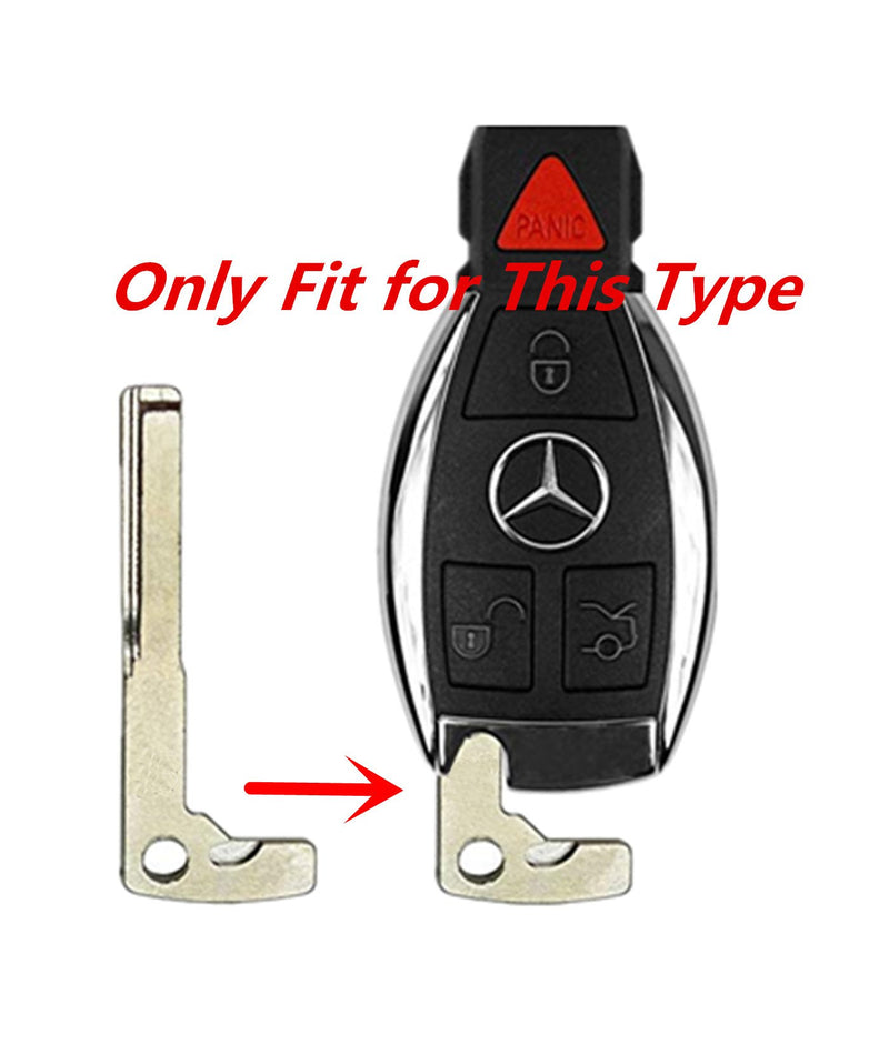  [AUSTRALIA] - KAWIHEN Uncut Transponder Ignition Key Blank Keyless Remote Key Fob Replacement for Mercedes Benz 4 Buttons IYZ3312